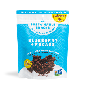 Sustainable Snacks, Blueberry + Pecans Chocolate Superfood Snack